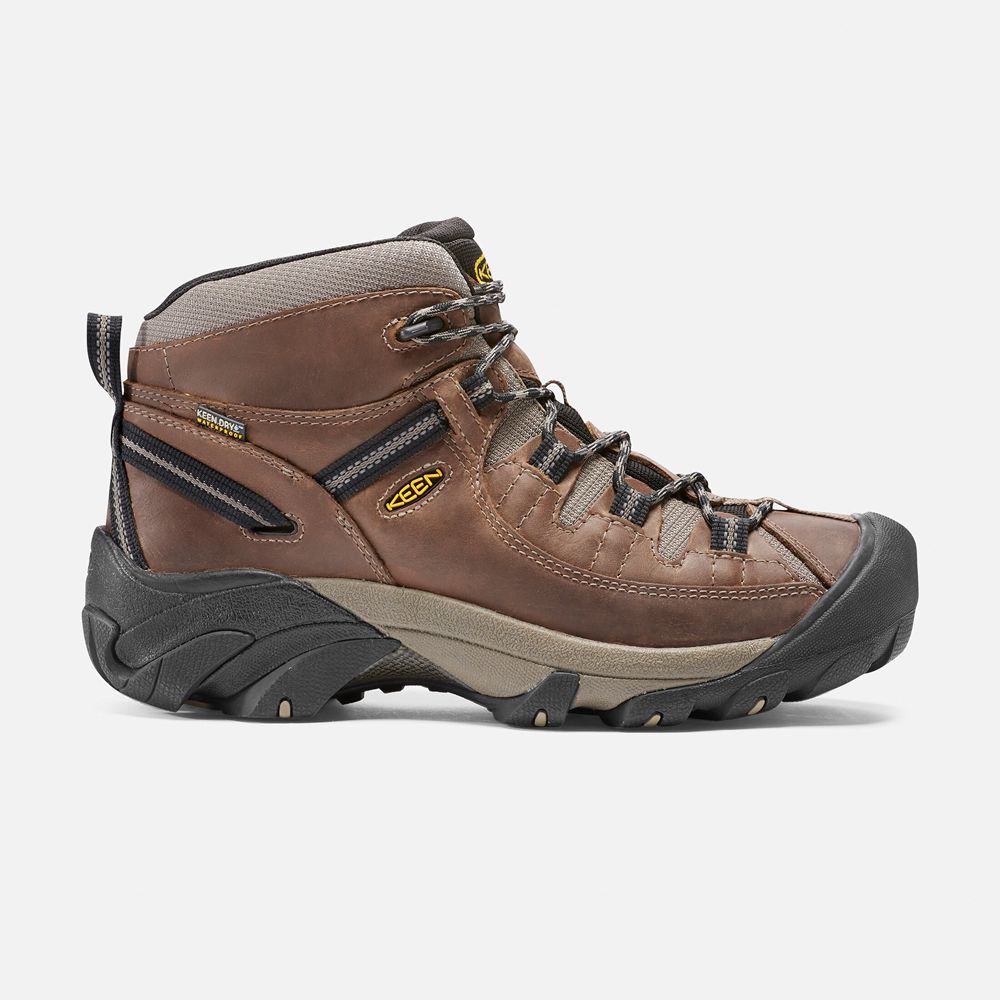 Botas de Seguridad Keen Mexico Marrom/Negros - Hombre Targhee Ii Waterproof Mid - YC9861304